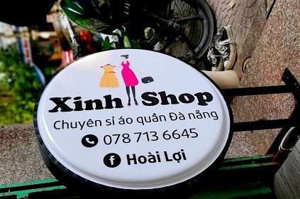 Canhxinh.com thiết kế bảng hiệu quảng cáo cho Xinh Shop tại Đà Nẵng