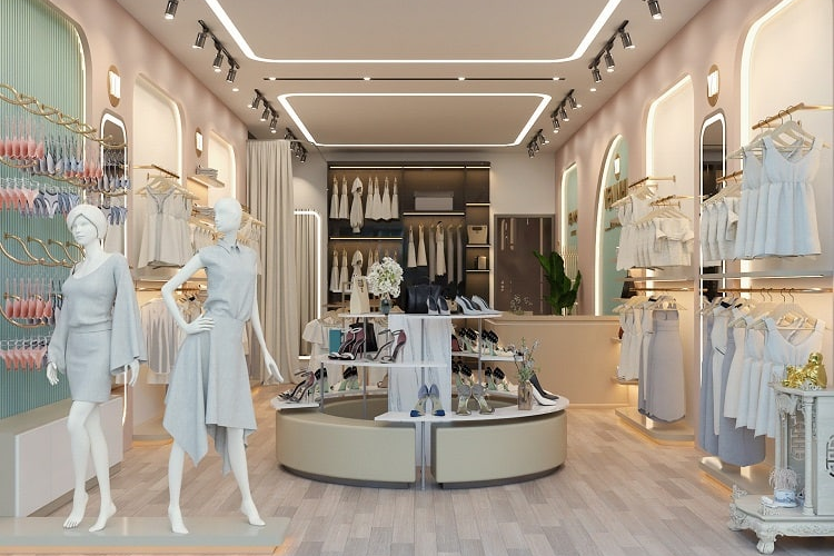 thiết kế shop thời trang rẻ đẹp